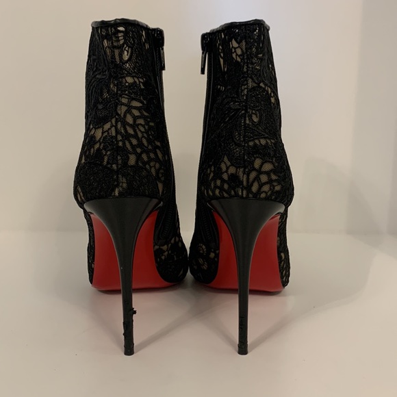 Christian Louboutin Lace Booties sz 38 - Picture 5 of 8